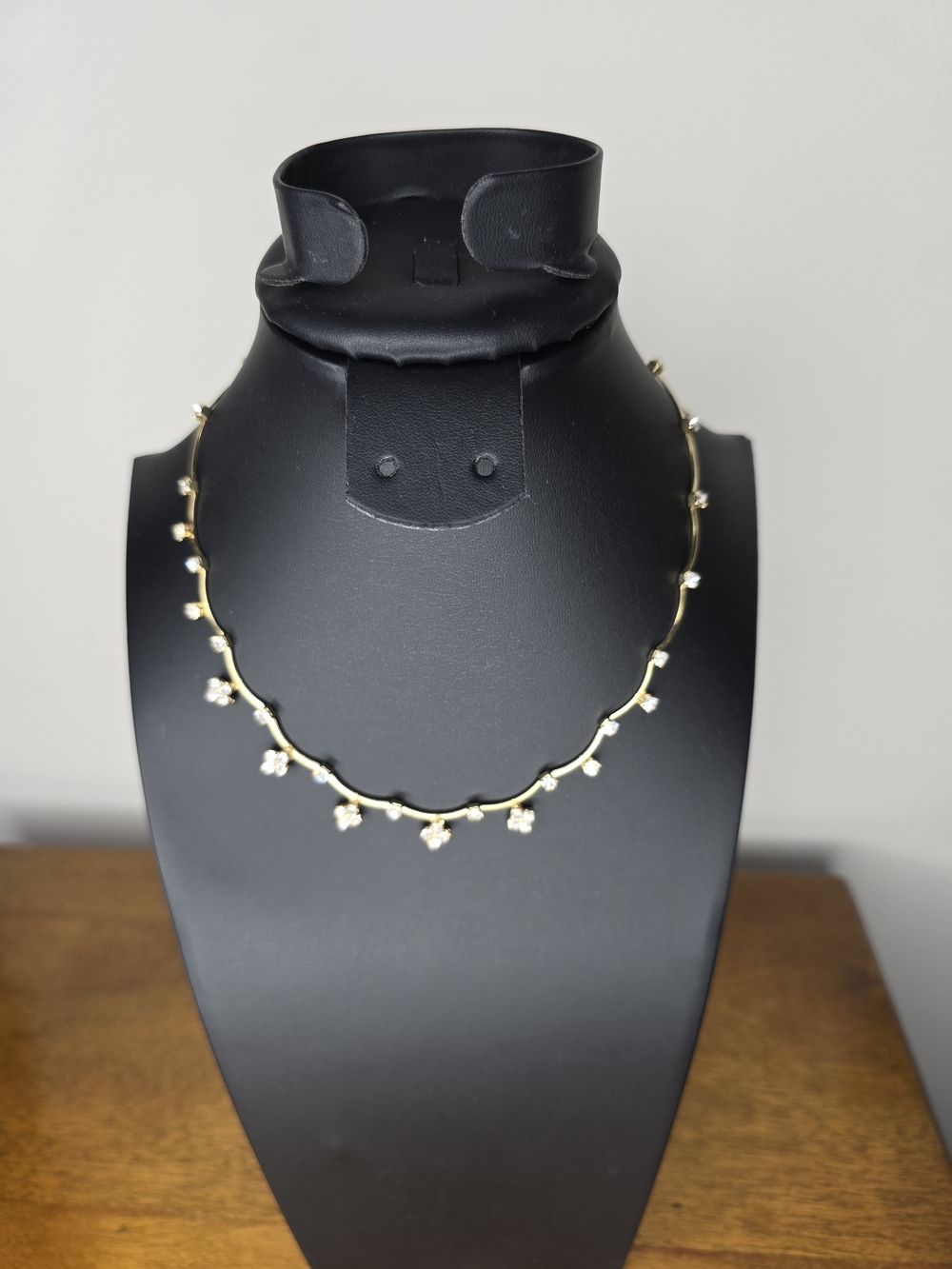 Claire's Goldtone Necklace with Sparkling Rhinestone Drops